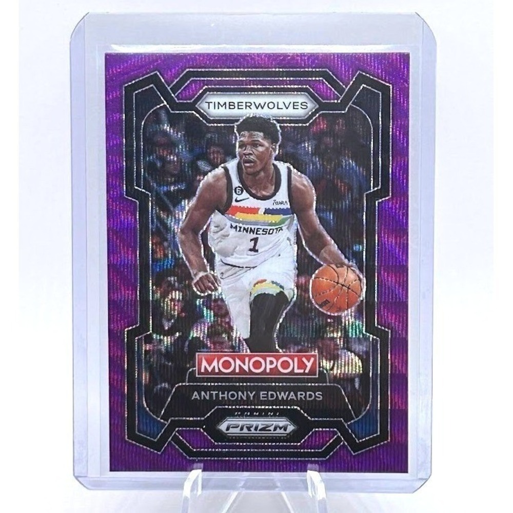 Anthony Edwards Purple Wave 2023 Panini Prizm Monopoly #52 NBA Timberwolves